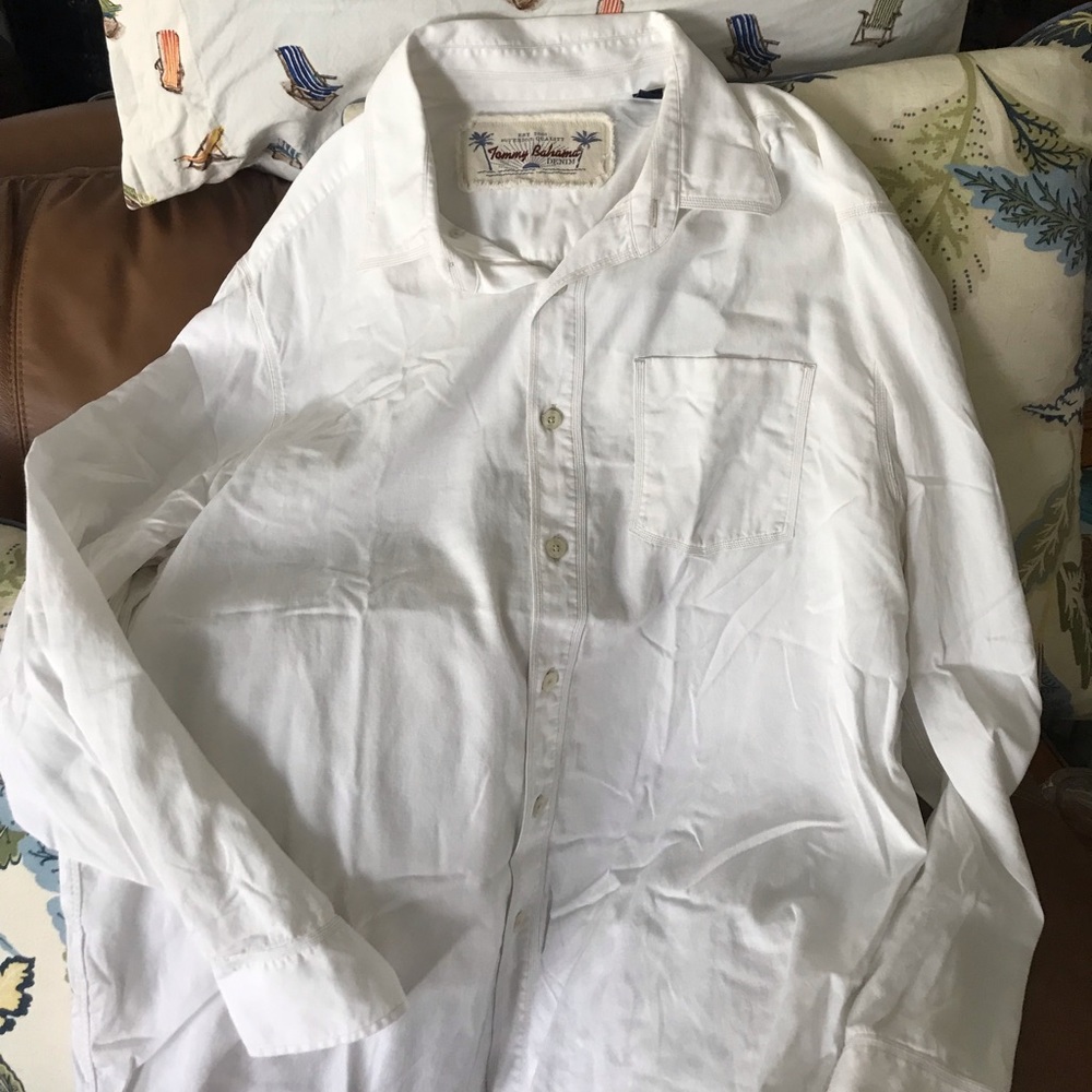 Tommy Bahama, White, Long Sleeve, X-Large